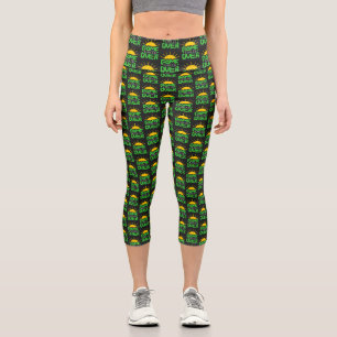 Leggings Capri Game Over, Level Up : Aventure de bloc de pixel ré