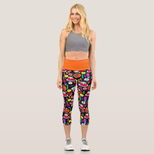 Leggings Capri gâteau de maïs à la gomme halloween