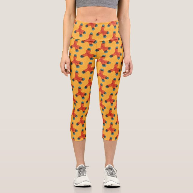 Leggings Capri Geek de chimie organique Molecule Motif chimiste (Recto)
