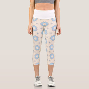 Leggings Capri Géométrie Blue Starburst