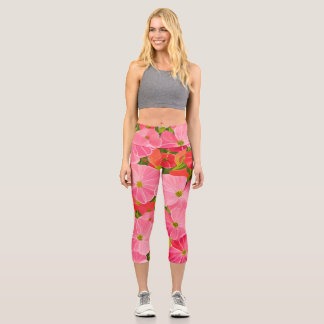 Leggings Capri Géranium - la fleur guérit le champ aurique