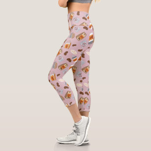 Leggings Capri Gilmore Girls Luke's Diner Coffee Motif