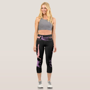 Leggings Capri Goat Yoga Girl Namaste