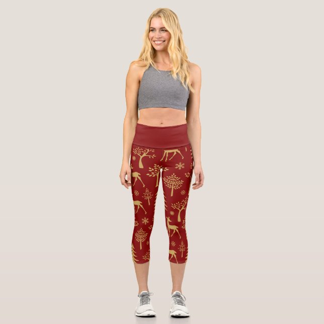 Leggings Capri Gold Deer (Recto)
