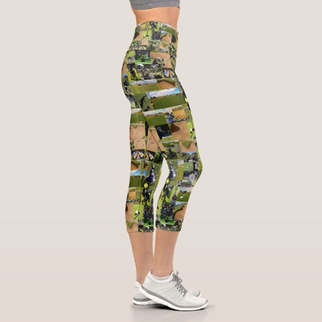 Leggings Capri Golf Photo Collage Capri Leggings, (Droite)