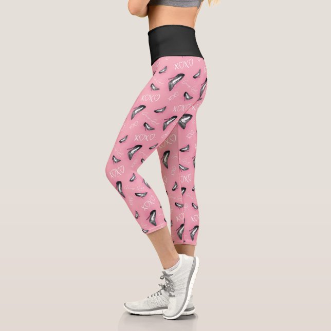 Leggings Capri Gossip Girl High Heels Motif (Gauche)