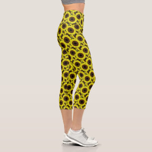 Leggings Capri Grand Tournesol Jaune Doré