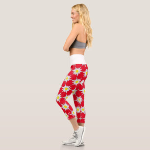 Leggings Capri Gras Edelweiss motifs floraux Légendes de Capri ro