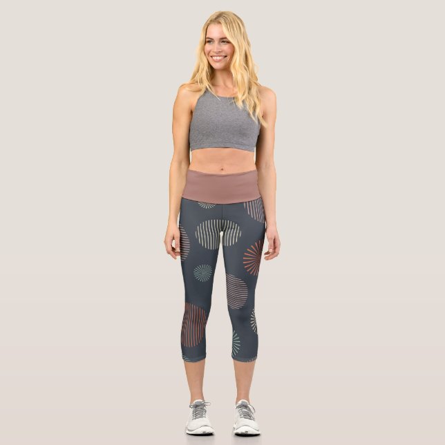 Leggings Capri Gris Rétro (Recto)