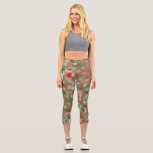 Leggings Capri Groovy Boho Mod Rétro Géométrique Capri Le de Noël