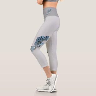 Leggings Capri Grouper - Conception abstraite - Découpe d'une pho