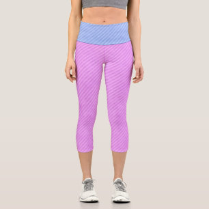 Leggings Capri Grungy Bleu et rose