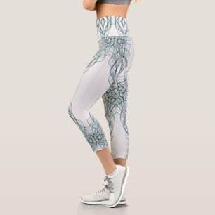Leggings Capri gyroscope bleu