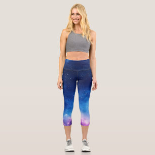 Leggings Capri Halloween de nuit étoilée magique