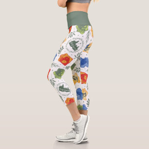 Leggings Capri Herbologie Magique Motif Maisons HOGWARTS™