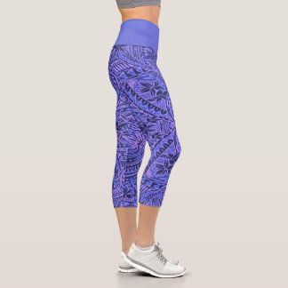 Leggings Capri High Size/Tribal/Violet