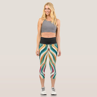 Leggings Capri High Waisted Moda