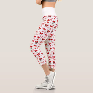 Leggings Capri Ho Ho Ho Ho Père Noël Motif de Noël