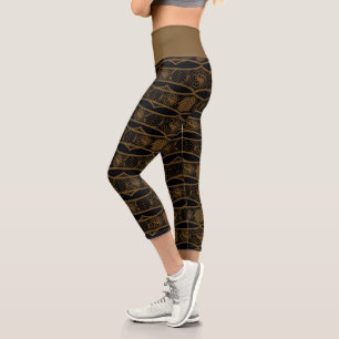 Leggings Capri HOUSE of the Dragon Targaryen Stripe Pattern