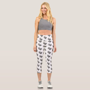 Leggings Capri Illustration amusante d'un cochon de phacochère af