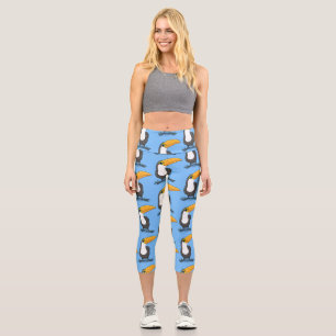 Leggings Capri Illustration de dessin humoristique du toucan joye
