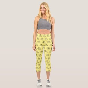 Leggings Capri Illustration de la bande dessinée de vélo à grande