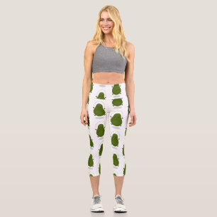 Leggings Capri Illustration de la corde à sauter à l'avocat migno
