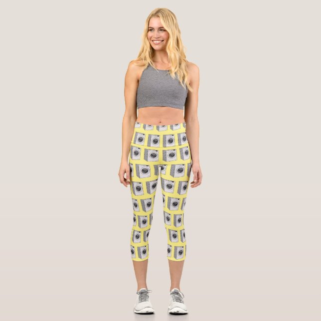 Leggings Capri Illustration de la machine à laver (Recto)