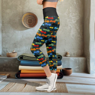 Leggings Capri Imaginaire de vol de l'aile Dragon Blue