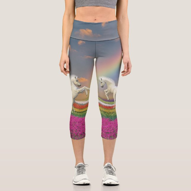 Leggings Capri Imaginaire Rainbow Unicorn Foals (Recto)