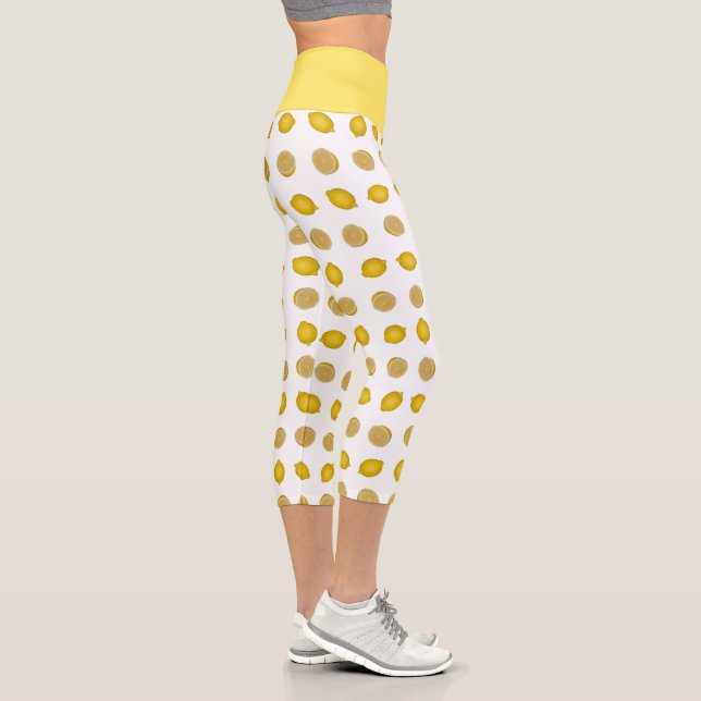 Leggings Capri Impression citron (Droite)