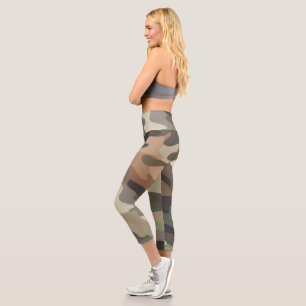 Leggings Capri Imprimé de camouflage accrocheur et élégant