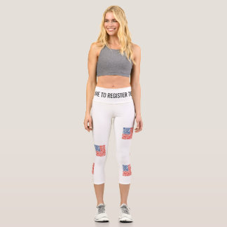 Leggings Capri Inscription des électeurs Pantalon de yoga