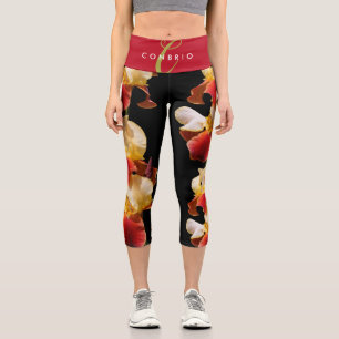 Leggings Capri Iris Germanica Élégant Multicolore Barbu