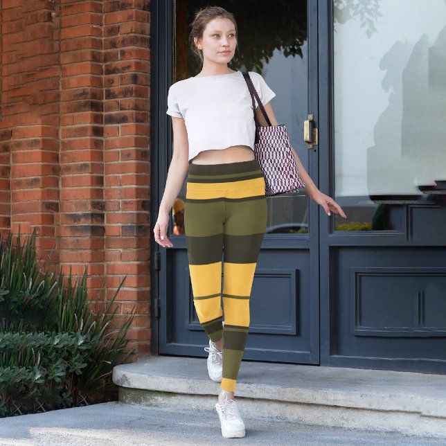 Leggings Capri Jambes vintages de Capri Jaune (Créateur téléchargé)