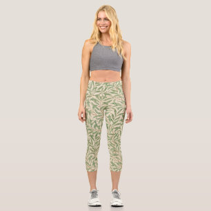 Leggings Capri Jardin aux branches de saule de William Morris Fle