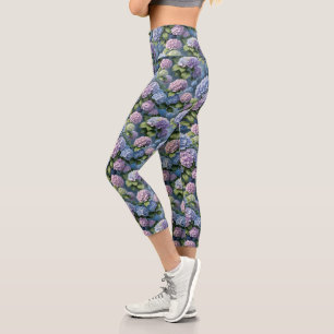 Leggings Capri Jardin d'été Hydrangea