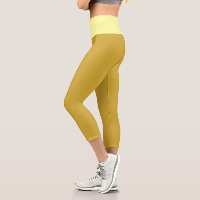 Leggings Capri jaune or et pastel (Gauche)
