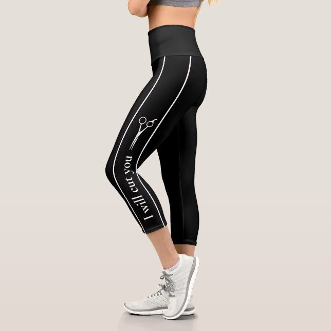 Leggings Capri Je vais vous couper citer Scissors Coiffeur Stylis (Gauche)