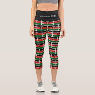 Leggings Capri Jérémie 29:11 Patriotique KENYA FLAG
