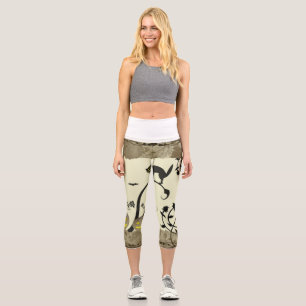 Leggings Capri Joli Capris d'Halloween Abstrait