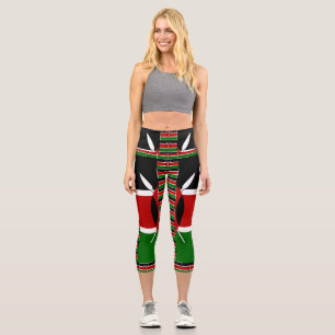 Leggings Capri Joli et joli Kényan à la taille haute Capris