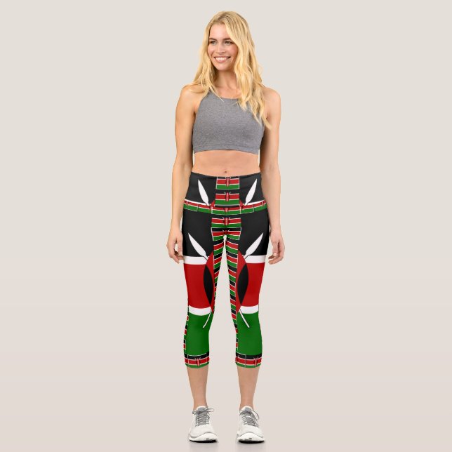 Leggings Capri Joli et joli Kényan à la taille haute Capris (Recto)