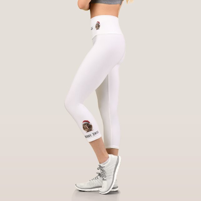 Leggings Capri Joli Kiwi de Noël, coutume (Gauche)