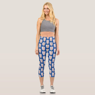 Leggings Capri Joli personnage de dessin animé boba thé bulle