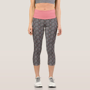 Leggings Capri Jolie Image De Hérisson Et Motif De Texte Positif