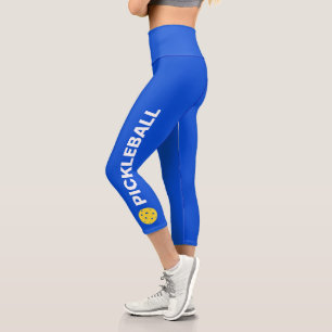 Leggings Capri Joueur de basket-ball personnalisé Bleu royal à 