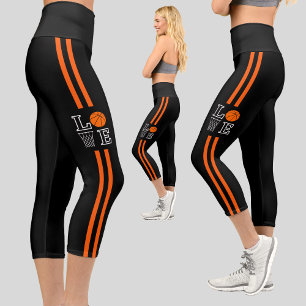 Leggings Capri Joueuse de basket-ball Fille cadeau d'anniversaire