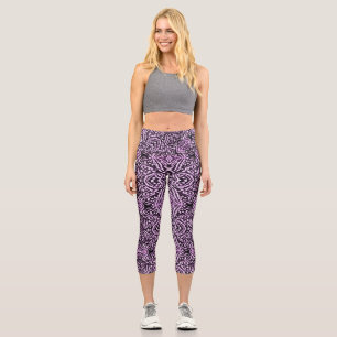 Leggings Capri Jungle pourpre