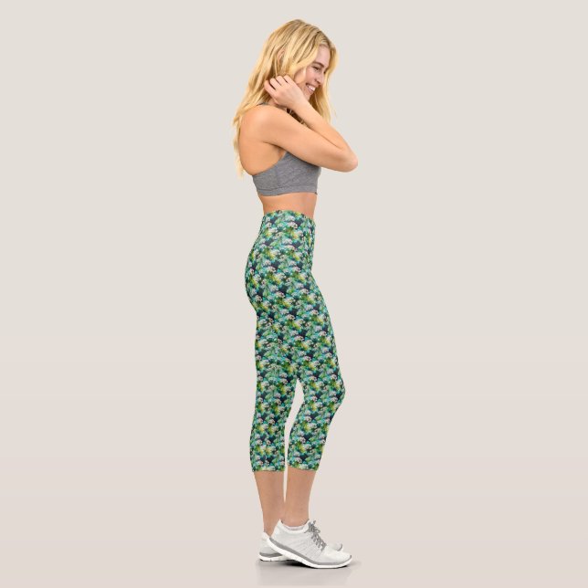Leggings Capri La dentelle de la reine Anne Abstraite (Droite)
